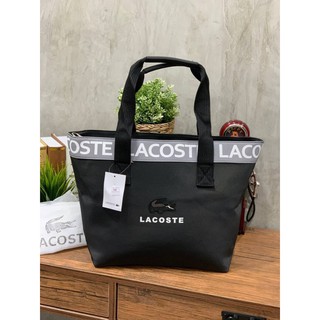 มาพร้อมถุงผ้าแบรนด์ 💕 Lacoste Shopping Bag กระเป๋าถือทรงช้อปปิ้งขนาดใหญ่ ที่ใส่สัมภาระได้รวมถึงใส่เอกสารได้