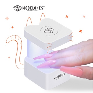 Modelones โคมไฟ LED UV 8W ขนาดเล็ก ติดทนนาน สําหรับตกแต่งเล็บเจล