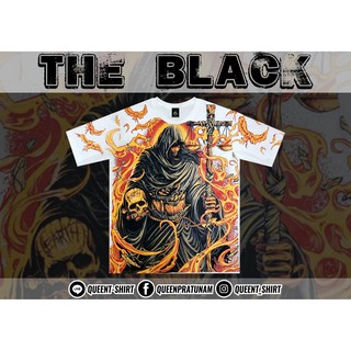 เสื้อแฟชั่นOVP The Black ลายพ่อมดล่าวิณญาณ สีขาว