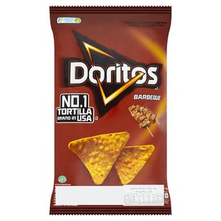 🔥ยอดนิยม!! โดริโทส ข้าวโพดแผ่นทอดกรอบ รสบาร์บีคิว 55กรัม Doritos Crispy Corn Chips Barbecue Flavor 55g