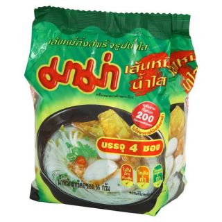 มาม่า เส้นหมี่กึ่งสำเร็จรูปน้ำใส 55กรัม x 4 ซอง