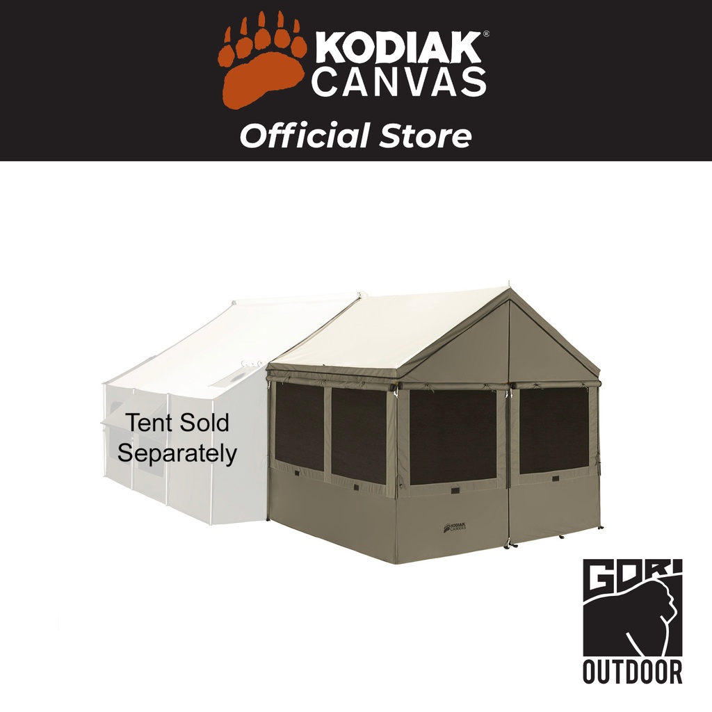 Kodiak Canvas Enclosed Awning Accessory for  12x12 ft. Cabin Lodge Tent ห้องเสริมเต็นท์