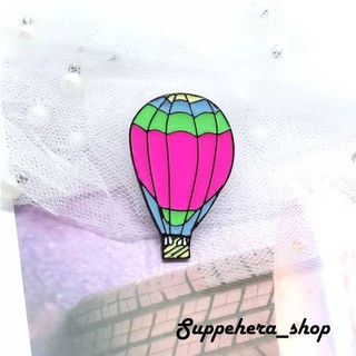 เข็มกลัด / หมุดโลหะ บอลลูน Pink and Green Balloon 🟢🎀