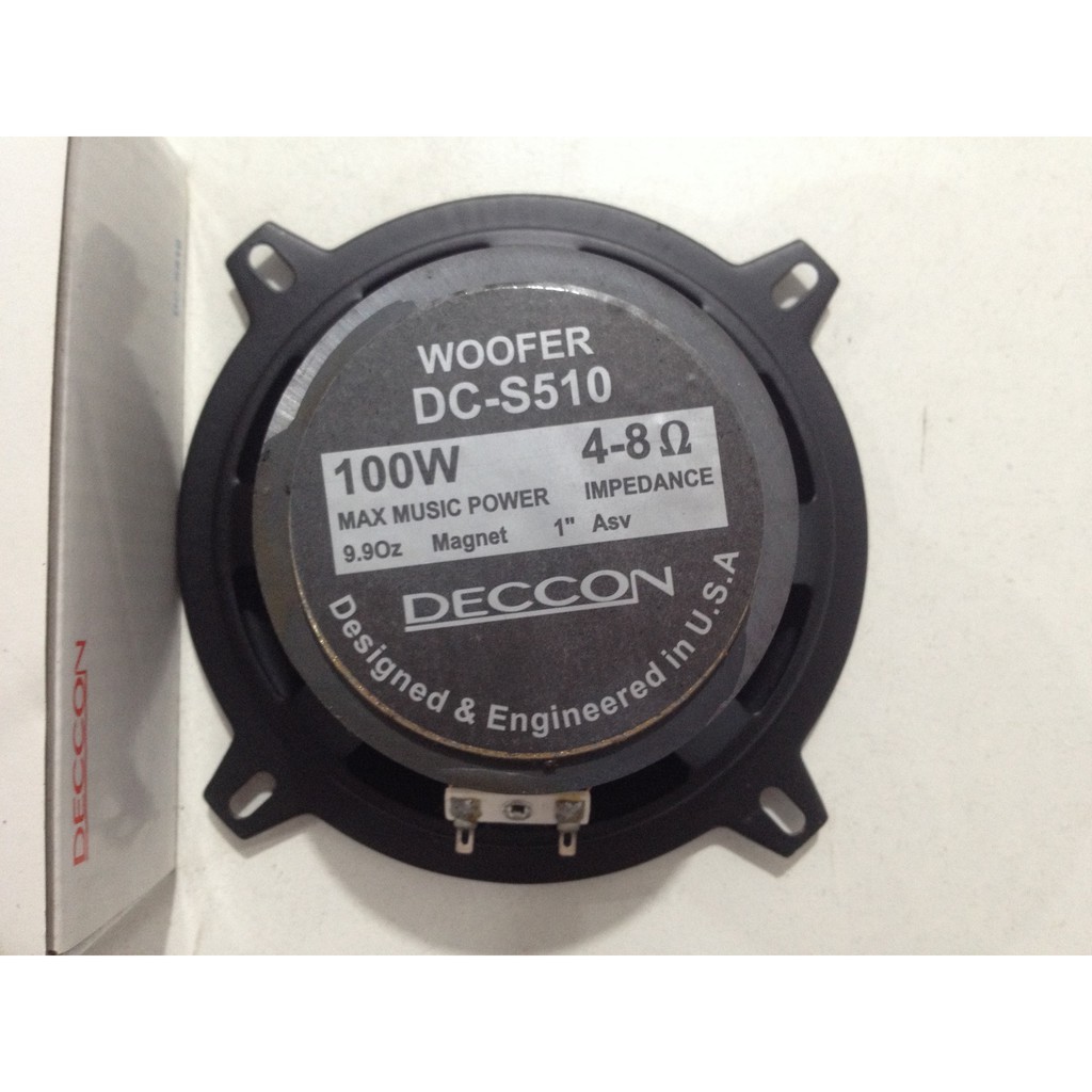 ดอกลำโพงวูฟเฟอร์ ขนาด 5 นิ้ว DECCON DC-S510 Frequency Range 82 Hz-10 Khz 100W 4-8 OHM Woofer