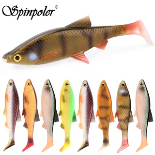 Spinpoler เหยื่อตกปลาพลาสติก รูปปลาเทราท์ 3D เหมือนจริง 5 กรัม 10 กรัม 20 กรัม 40 กรัม