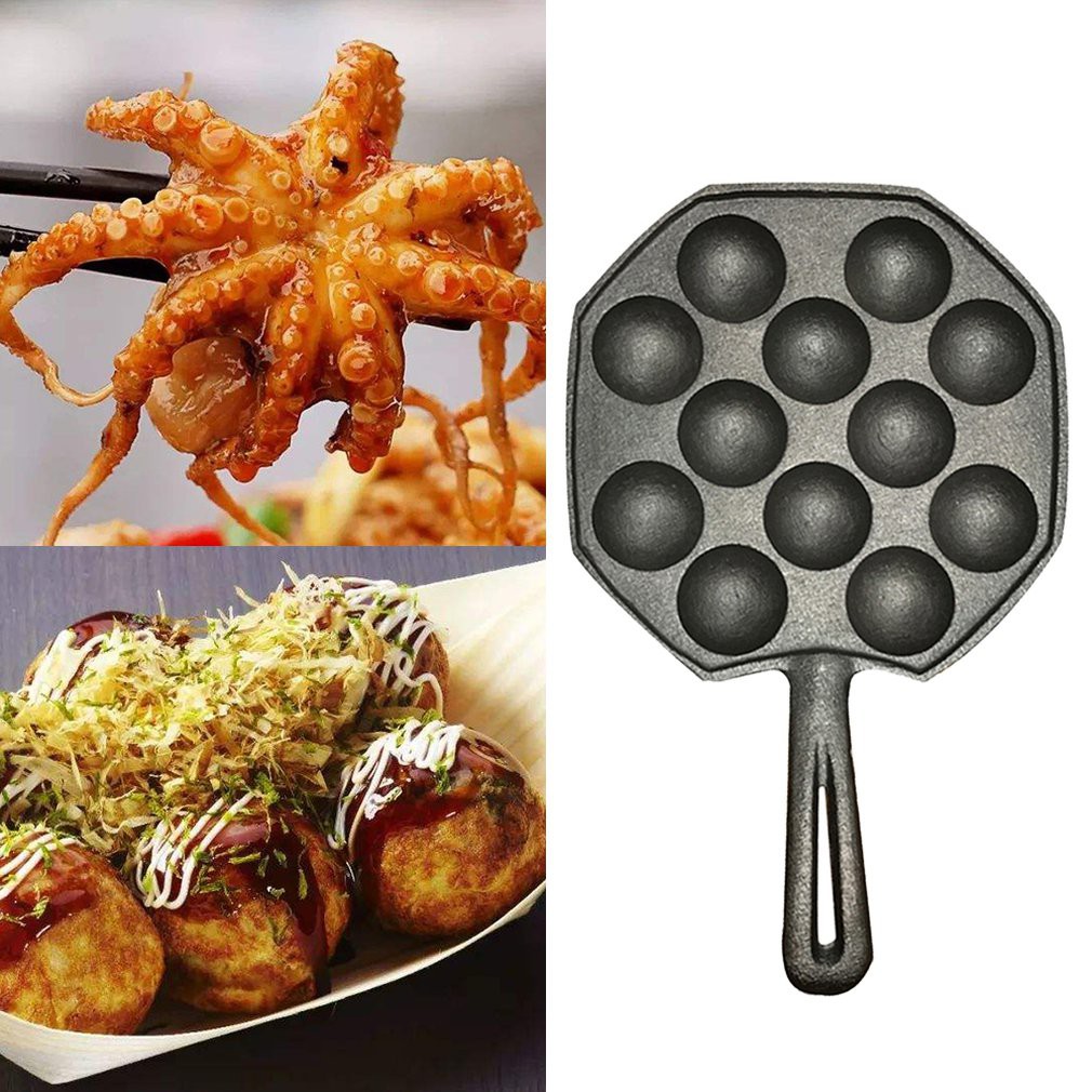12 Holes Easy To Clean DIY Takoyaki Pan Octopus Balls Baking Maker