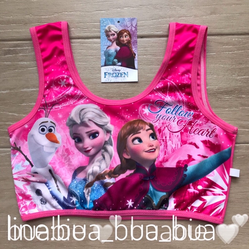 แพค 5ตัว เสื้อกล้าม เสื้อซับใน เด็กผู้หญิง ทรงสั้น ครึ่งตัว สี งานลิขสิทธิ์ เอลซ่า Elsa Frozen S-XL - รูปที่ 3