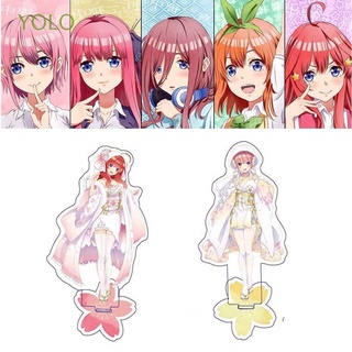 YOLO Fashion Anime The Quintessential Quintuplets Cartoon Anime Figure Model Plate Nakano Miku Yotsuba Itsuki Gotoubun No Hanayome Action Figure Fans Gift Desktop Standing Card Nakano Ichika Acrylic Stand Figure