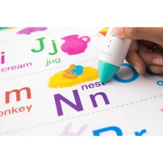MISBOOK โปสเตอร์พลาสติก The English Alphabet (ใช้กับ Talking Pen)