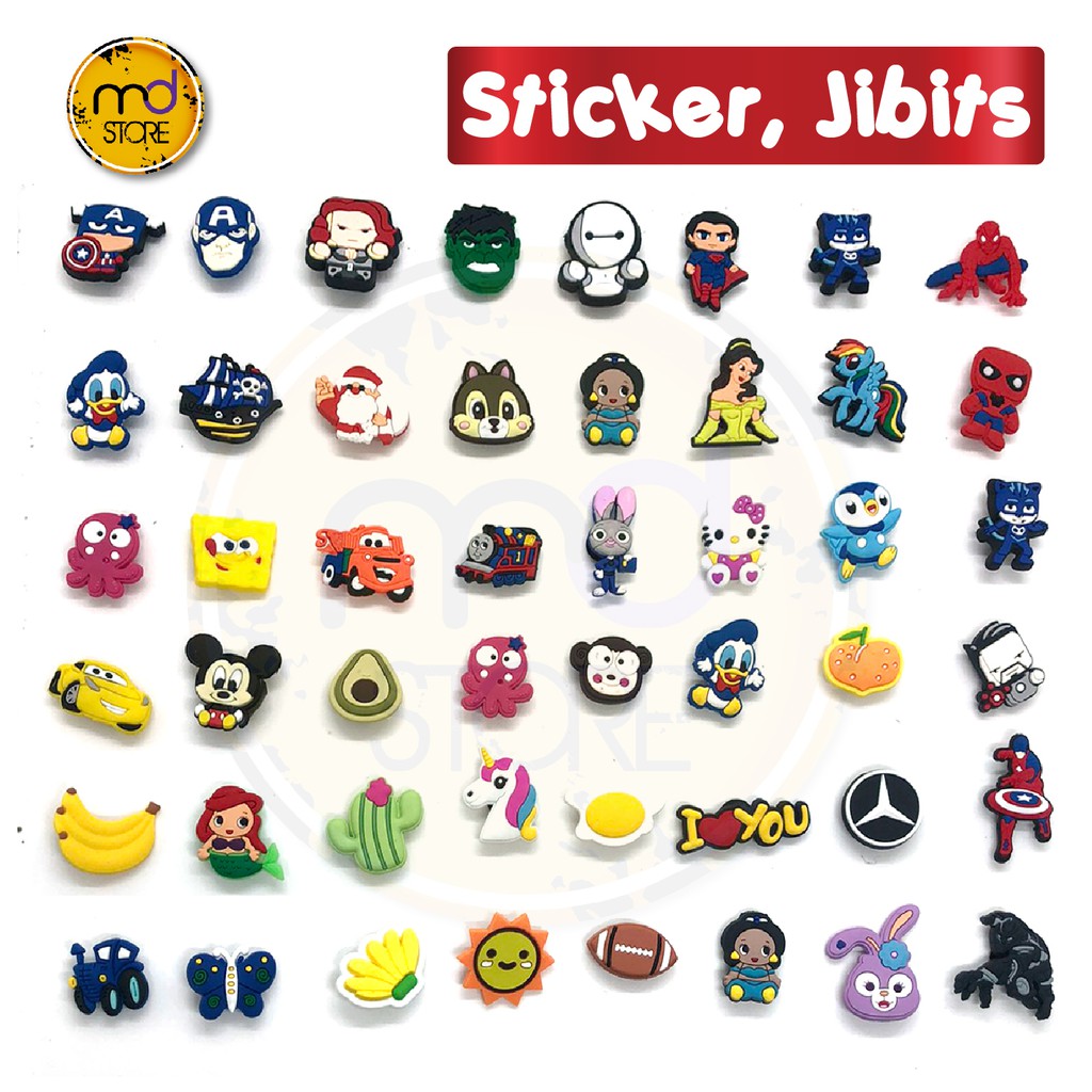 [SO CHEAP!!!] สติ๊กเกอร์ / JiBITZ / CHARM ATTACHED CROCS SLIPPERS, CROCODILE SLIPPERS, SNAKES......