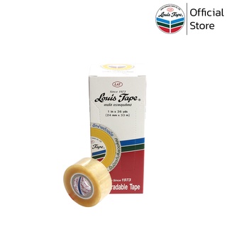 LOUIS TAPE เทปใส สก๊อตเทป 1 นิ้ว x 36หลา แกน 1 นิ้ว (แกนเล็ก) (6 ม้วน/กล่อง)