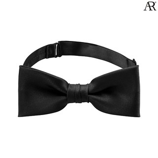 ANGELINO RUFOLO Bow Tie ผ้าซาตินคุณภาพเยี่ยม โบว์หูกระต่ายผู้ชาย(เด็ก/ผู้ใหญ่) ดีไซน์ Plain สีดำ/แดง/เลือดหมู/ขาว/กรมท่า