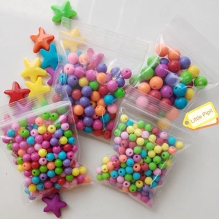 Colorful Beads ลูกปัดกลม​ ปลาดาว คละสี 6 มิล 8 มิล 10 มิล