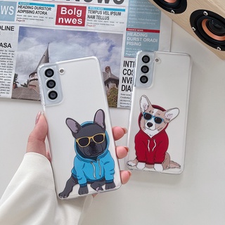 เคสโทรศัพท์มือถือ TPU ลายสุนัขตลก สําหรับ Samsung Galaxy A24 S23 FE A14 A23 A34 A54 A22 A32