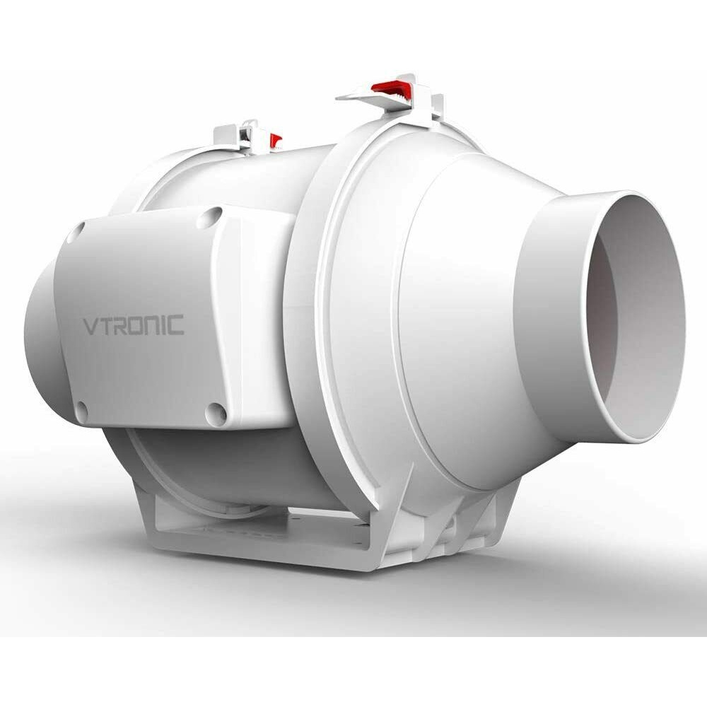 Vtronic W100-01 Exhaust/Inline Duct Fan 4" with 100mm diameter Air Duct (2-Meters Length) Controllable Ventilation Fan พ