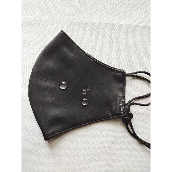 หน้ากากผ้า เกรดพรีเมี่ยม เด็ก 3ชั้น SS S ผ้าคอตตอนสะท้อนน้ำ 500t (คอตตอน1+มัสลิน 2) รุ่นสายคล้องคอปร