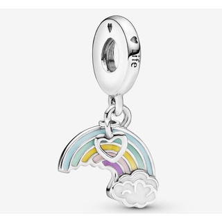 [พร้อมส่ง สินค้าแท้ 💯] Pandora Rainbow &amp; Cloud Dangle Charm