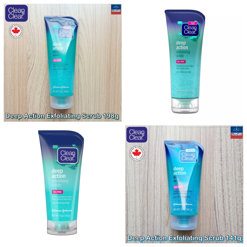 Clean & Clear® Deep Action Exfoliating Scrub 141g or 198g คลีน แอนด์ เคลียร์ สครับขัดผิวหน้า