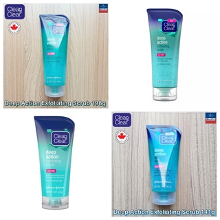 Clean &amp; Clear® Deep Action Exfoliating Scrub 141g or 198g คลีน แอนด์ เคลียร์ สครับขัดผิวหน้า สครับขัดผิวอย่างล้ำลึก