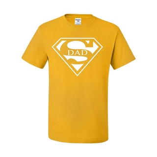 [COD]เสื้อยืด พิมพ์ลาย Super Dad Superhero สีเหลือง สไตล์คลาสสิก พลัสไซซ์ สําหรับผู้ชาย