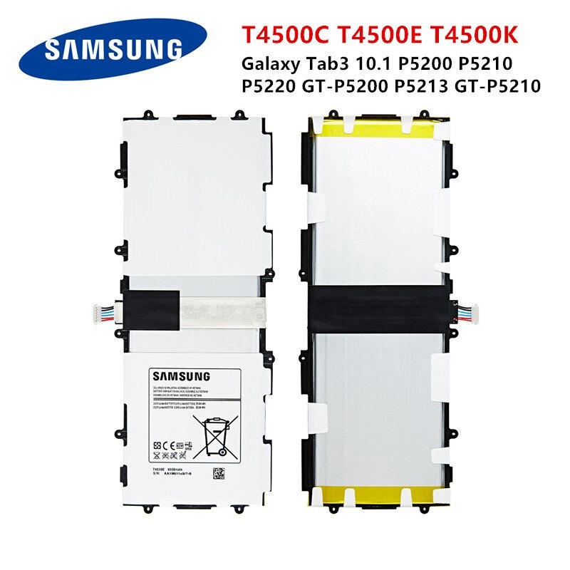 SAMSUNG แท็บเล็ต T4500C T4500E T4500K แบตเตอรี่6800MAh สำหรับ Samsung Galaxy Tab3 P5200 P5210 P5220 