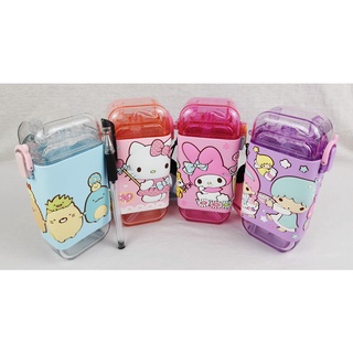 Sanrio ขวดน้ํา ลาย Melody Twin Star Sumikko Gurashi 280 มล. พร้อมหลอดและสายคล้อง