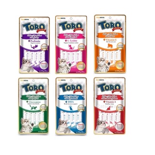 [toro plus แพค 5 ซอง] ขนมแมวเลีย โทโร่พลัส แพค 5หลอด หลอดละ 15ก.