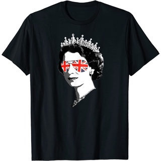 Baju Kaos Queen Elizabeth II Sunglasses British Crown Union Jack Meme T-Shirt - Baju - Kaos - Baju Kaos - Baju Kaos Dewa