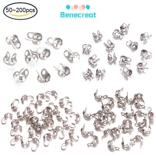 Benecreat ฝาครอบลูกปัดสแตนเลส สําหรับทําเครื่องประดับ Diy 6 . 8x8 . 5 มม.