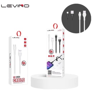 สายชาร์จ LEVINO USB 2.0  กระแสไฟสูงสุด 6A  หัวไมโคร  . charga Data cable กาวอ่อนเหลว