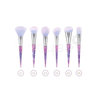 Mei LinDa Purple Pastel Brush #MD4224 : meilinda เมลินดา แปรงแต่งหน้า ขนนุ่ม x 1 ชิ้น svl