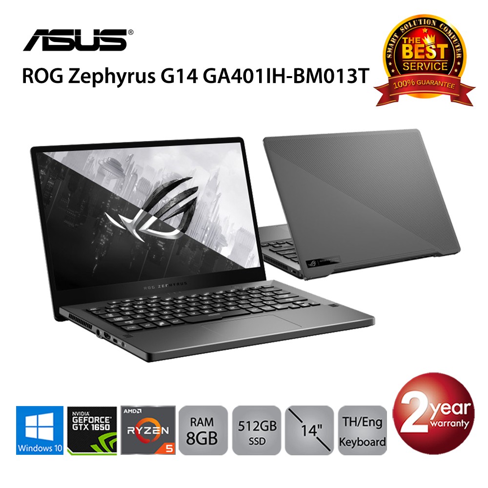 [ลด 7% โค้ด 33EL7DC] Asus ROG Zephyrus G14 GA401IH-BM013T AMD Ryzen 5/8GB/512GBSSD/GTX1650/14.0/Win1