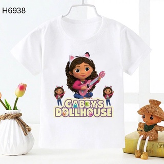 เสื้อยืด พิมพ์ลายการ์ตูน Gabbys Dollhouse แฟชั่นสําหรับเด็กผู้หญิง