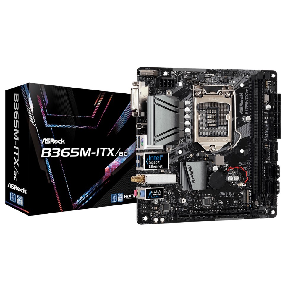 MAINBOARD  ASROCK B365M-ITX/AC Socket 1151  สินค้ารับประกัน 3 ปี