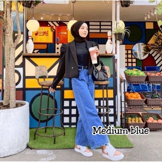 Jumbo High Waist Kulot Loose Jeans Big Size 27-42