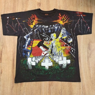 [สุสาน] METALLICA OVERINT [FADE] ผ้าสีเฟด ลายสุสาน เสื้อวง เสื้อทัวร์