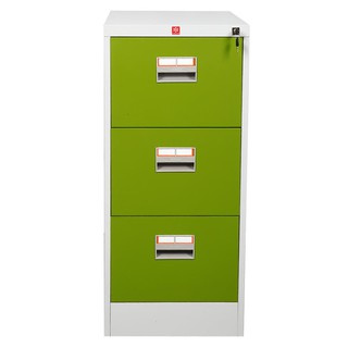 File cabinet CABINET 3 DRAWERS KCDX-3-GG GREEN Office furniture Home &amp; Furniture ตู้เอกสาร ตู้ลิ้นชักเหล็ก 3 ลิ้นชัก KCD