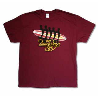 เสื้อยืดโอเวอร์ไซส์Men T Shirt Beach Boys 50Th Anniversary Surfboard Tour Red fashion 100% cottonS-3XL