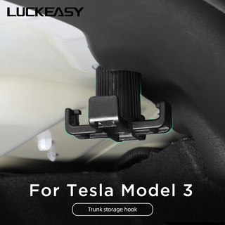 Tesla อุปกรณ์เสริมLUCKEASY for Tesla Model 3 Interior modification functional accessories model3 2022 Car trunk luggage