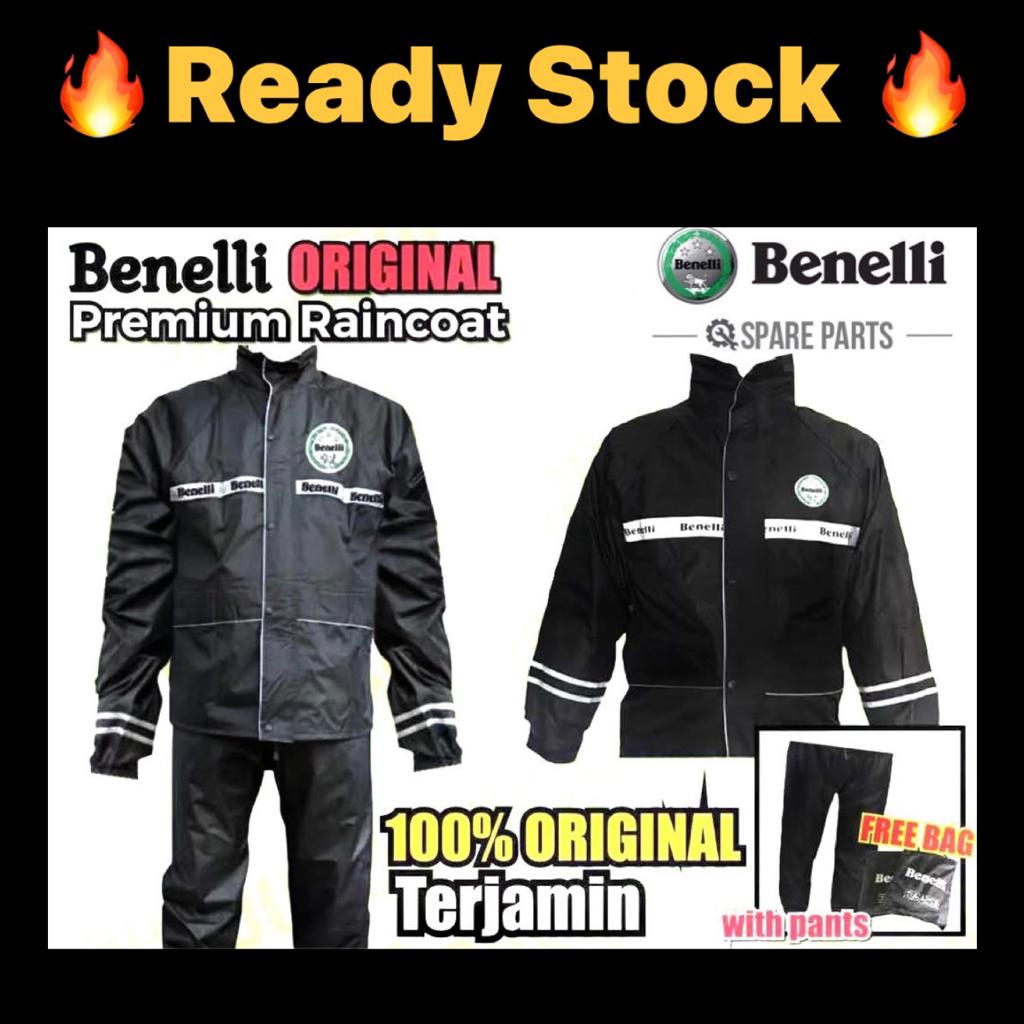 Benelli เสื้อกันฝน 2 ชั้น Baju Hujan Double Lapis Rain coat ชุดกันฝน RFS150i RFS150 TNT135 VZ125i 15