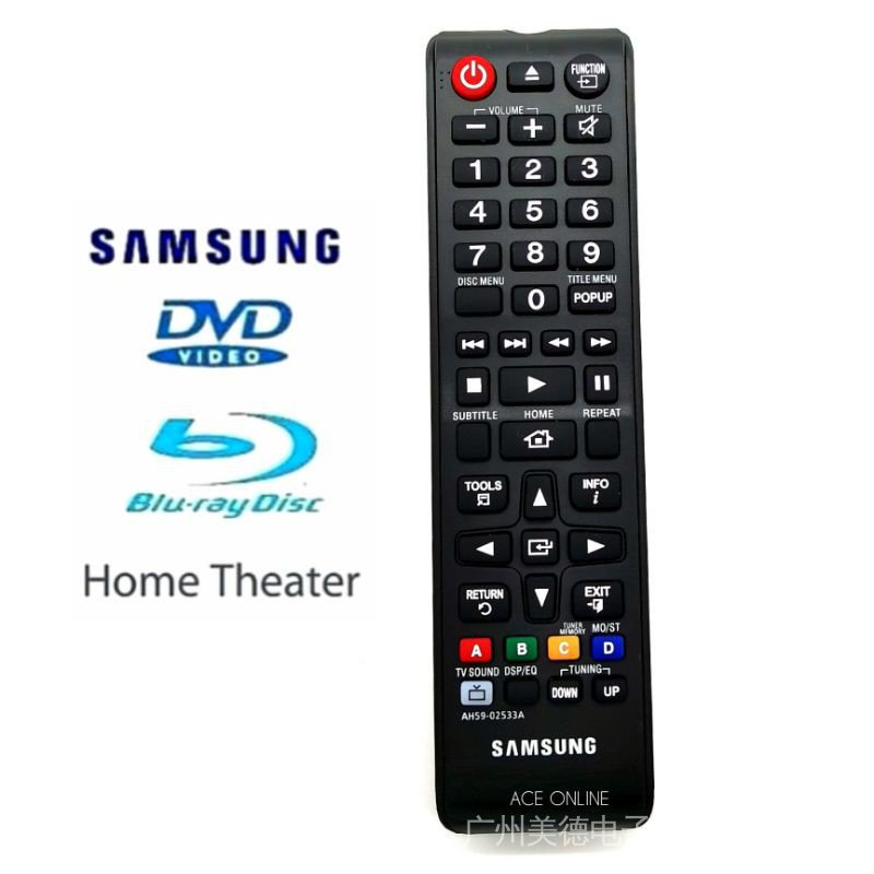 Ah59-0253a เปลี่ยนรีโมทคอนโทรลเหมาะสําหรับ Samsung Blu-ray Sound System 3D DVD โฮมเธียเตอร์ HT-F4500 htfm45 hth4500....