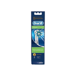 Oral-B ออรัลบี หัวแปรงสีฟันไฟฟ้า รุ่น Crossaction ขนแปรงไขว้ 2 หัว