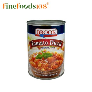 บรูค มะเขือเทศหั่นชิ้นในน้ำมะเขือเทศ 565 กรัม Brook Tomato Diced in Tomato Juice 565 g.