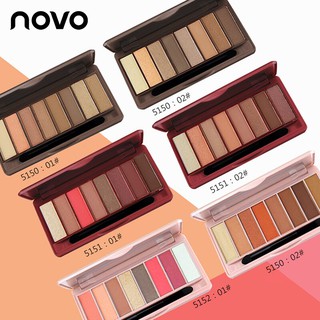 **ส่งจากไทย**   ของแท้  Novo Smooth Eyeshadow Palette  อายแชโดว์ พาเลท 8 สีในตลับเดียว