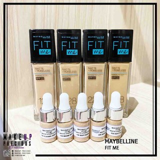 รองพื้น Maybelline Fit Me Matte +Poreless Foundation SPF22 ของแท้ ขนาด 3ml แบ่งขาย