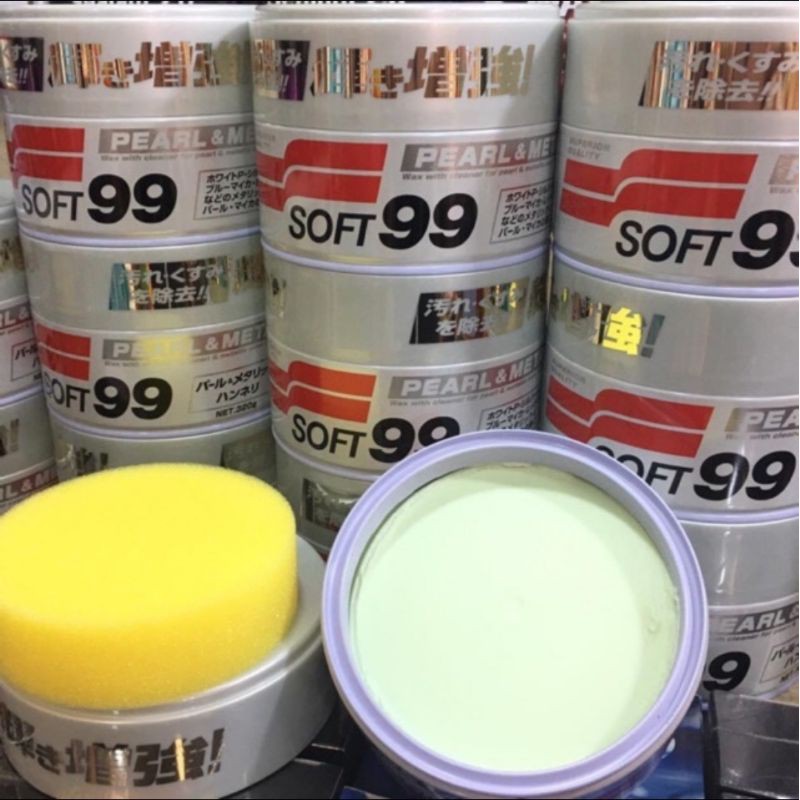 SOFT 99 ครีมเคลือบเงา Pearl and Metallic Soft Wax 320 g แถมผ้าไมโครไฟเบอร์