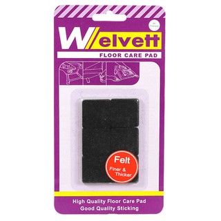 แผ่นรองและกันกระแทก สักหลาด WELVETT เหลี่ยม 25X3 MM BK 12ชิ้น อุปกรณ์เฟอร์นิเจอร์ เฟอร์นิเจอร์และของแต่งบ้าน WELVETT 25X