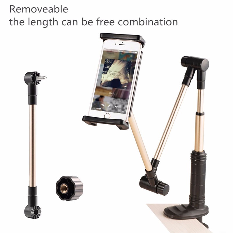 Folding Long Arm Tablet Phone Stand Holder For Ipad Samsung Kindle 4-14 Inch 360 Rotation Strong Lazy Bed Tablet Mount B #8