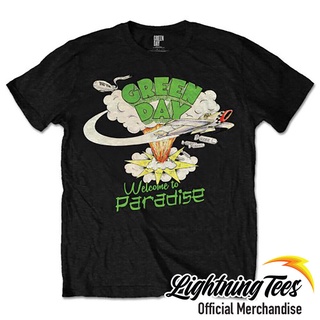 เสื้อยืด พิมพ์ลาย Welcome To Paradise สีเขียว