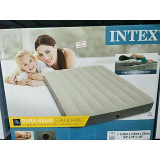 ที่นอนเป่าลม Intex เตียงเดี่ยว สีน้ำเงิน ขนาด 137*191*25